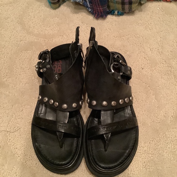 A.S. 98 Pacey sandals black size 39 (women’s 9) - Picture 2 of 5
